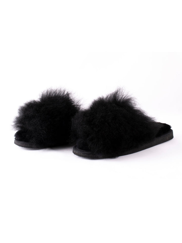 Tessan Sheepskin Slipper - Black