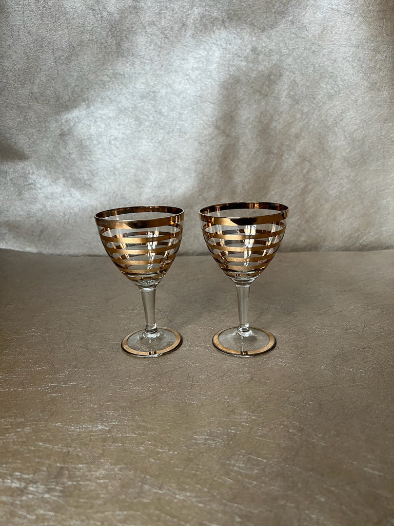 1950s Gold Jack & Jill Aperitif Glasses – Lolapalooza London