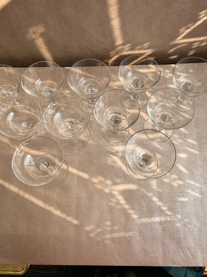 1960s Orrefors Coupes Set of Eight