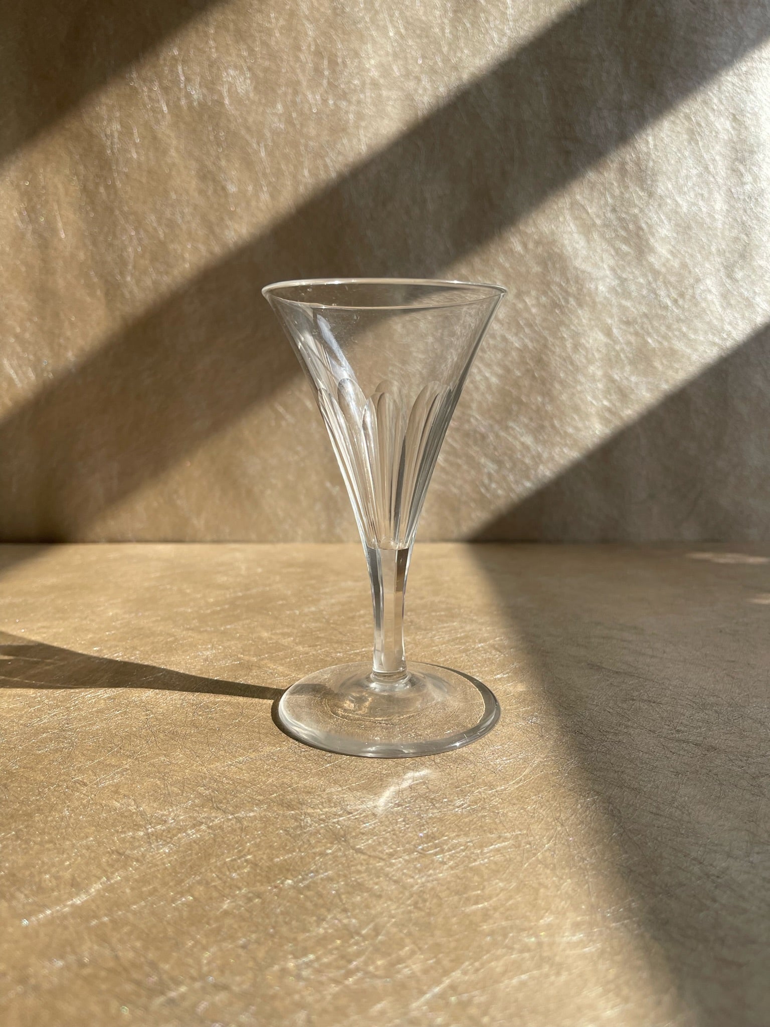 19th Century Slice Cut Crystal Cordial Glasses