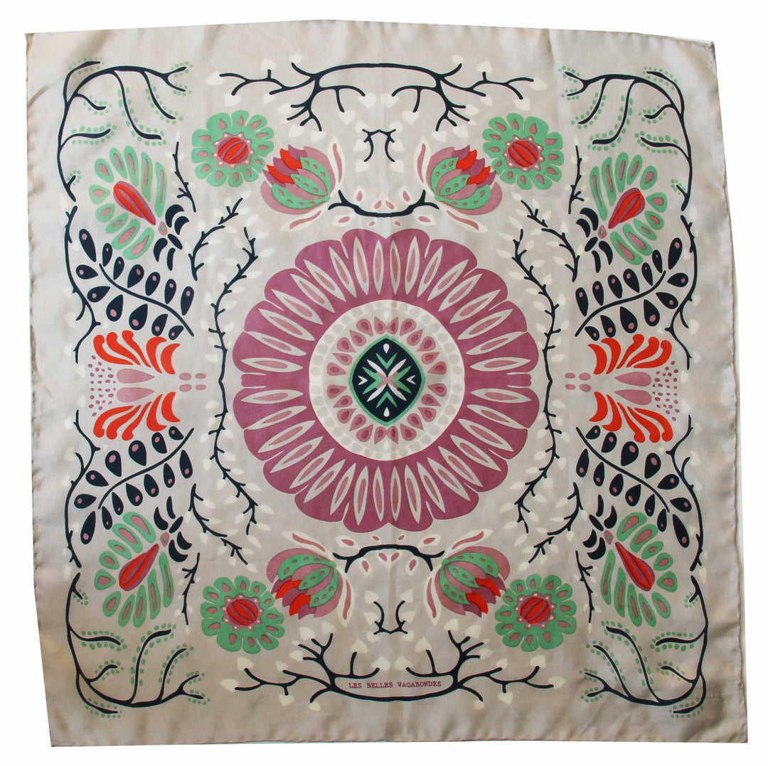 Mini Marushka Silk Scarf Grey