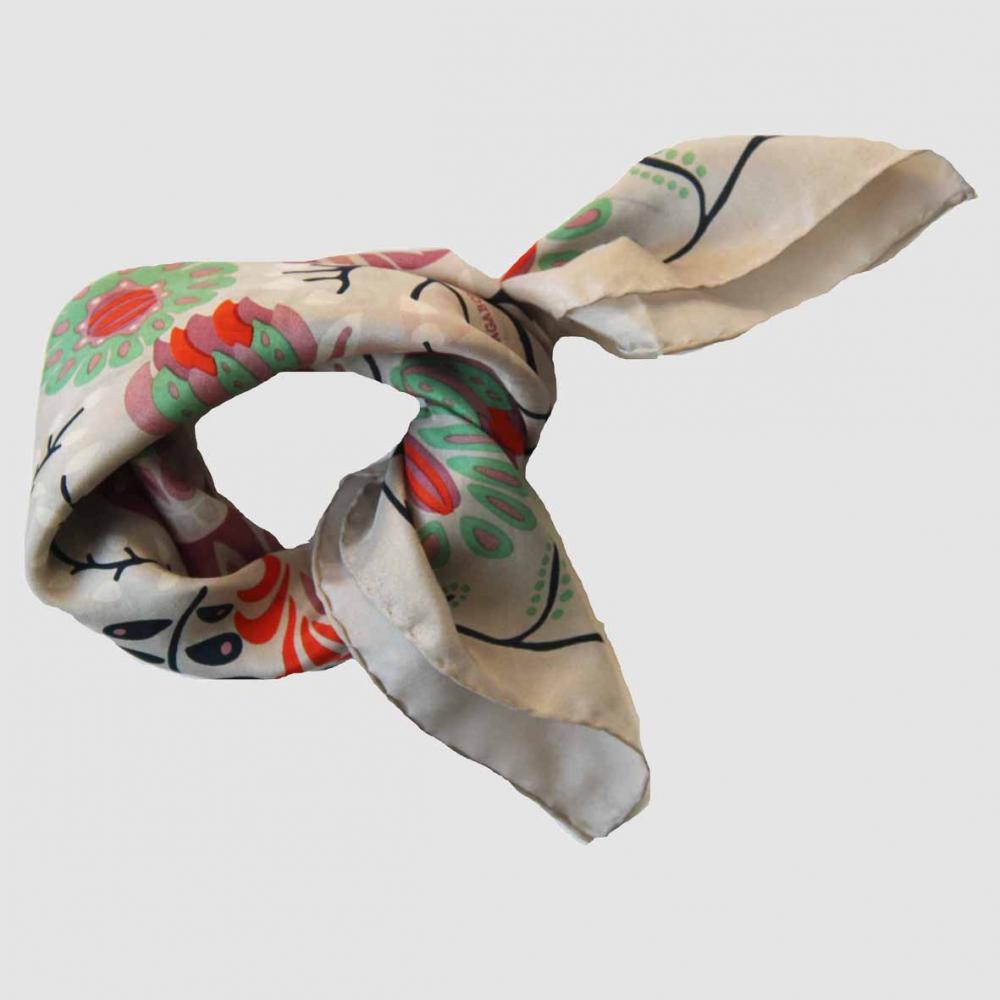 Mini Marushka Silk Scarf Grey