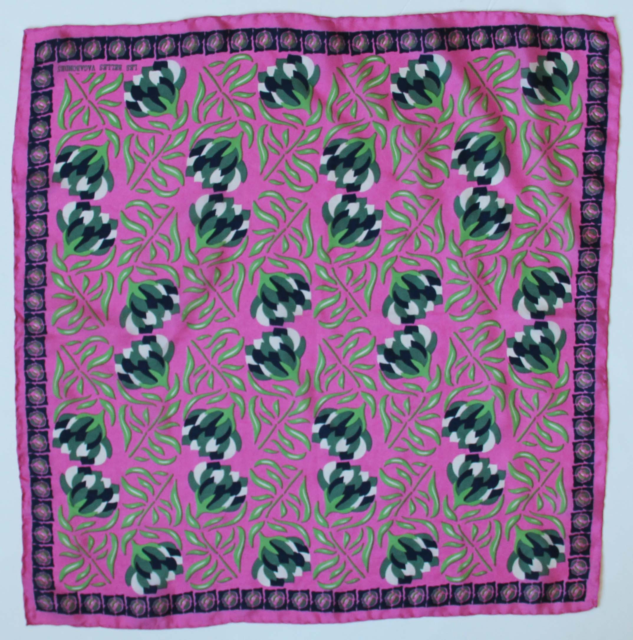 Mini Bergamote Silk Scarf - Fuchsia