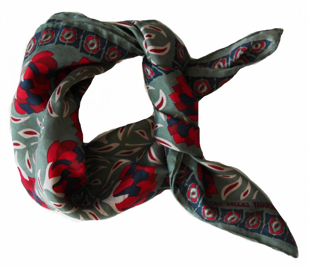 Mini Bergamote Silk Scarf - Red