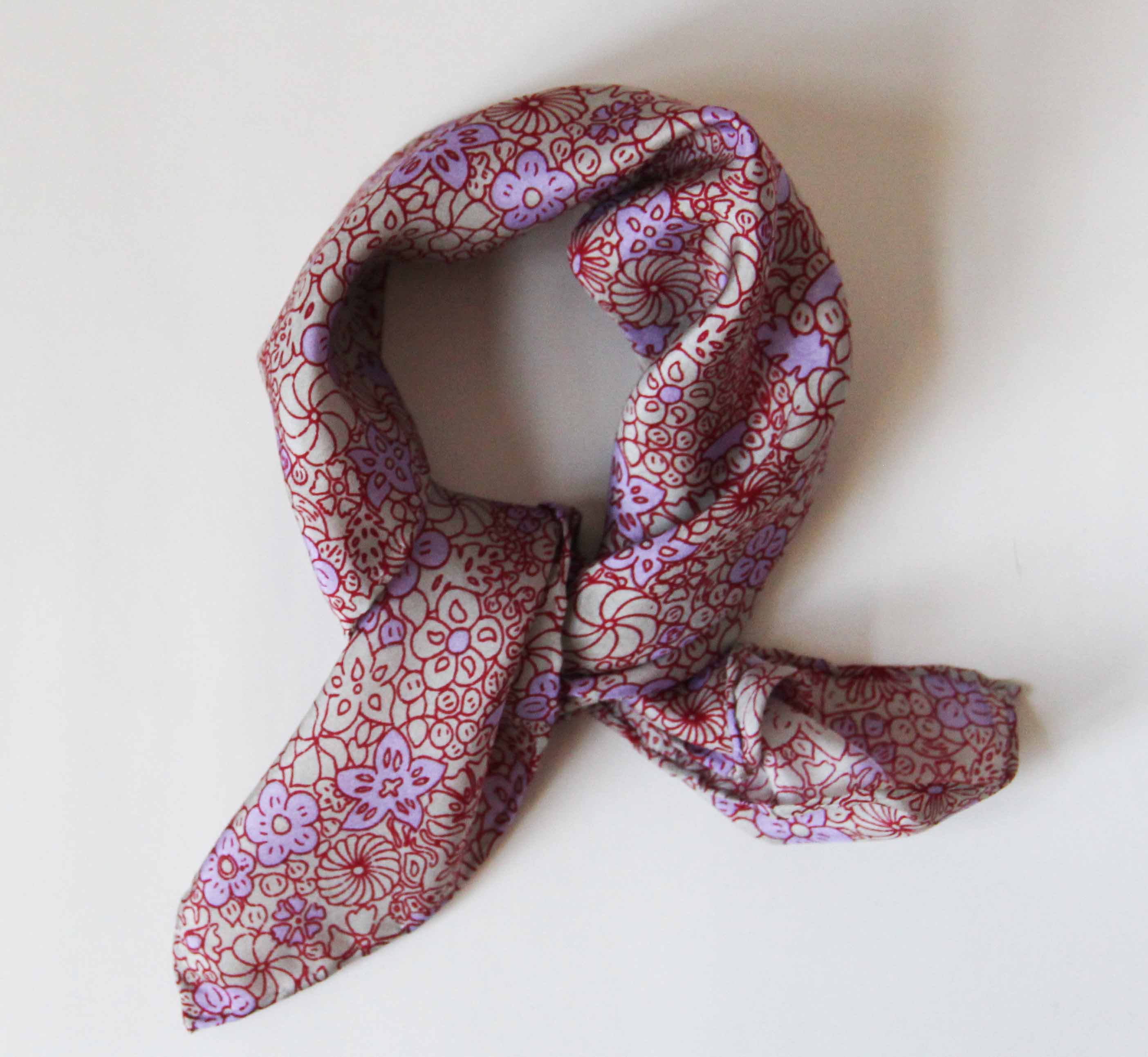 Mini Summer Silk Scarf - Lavender