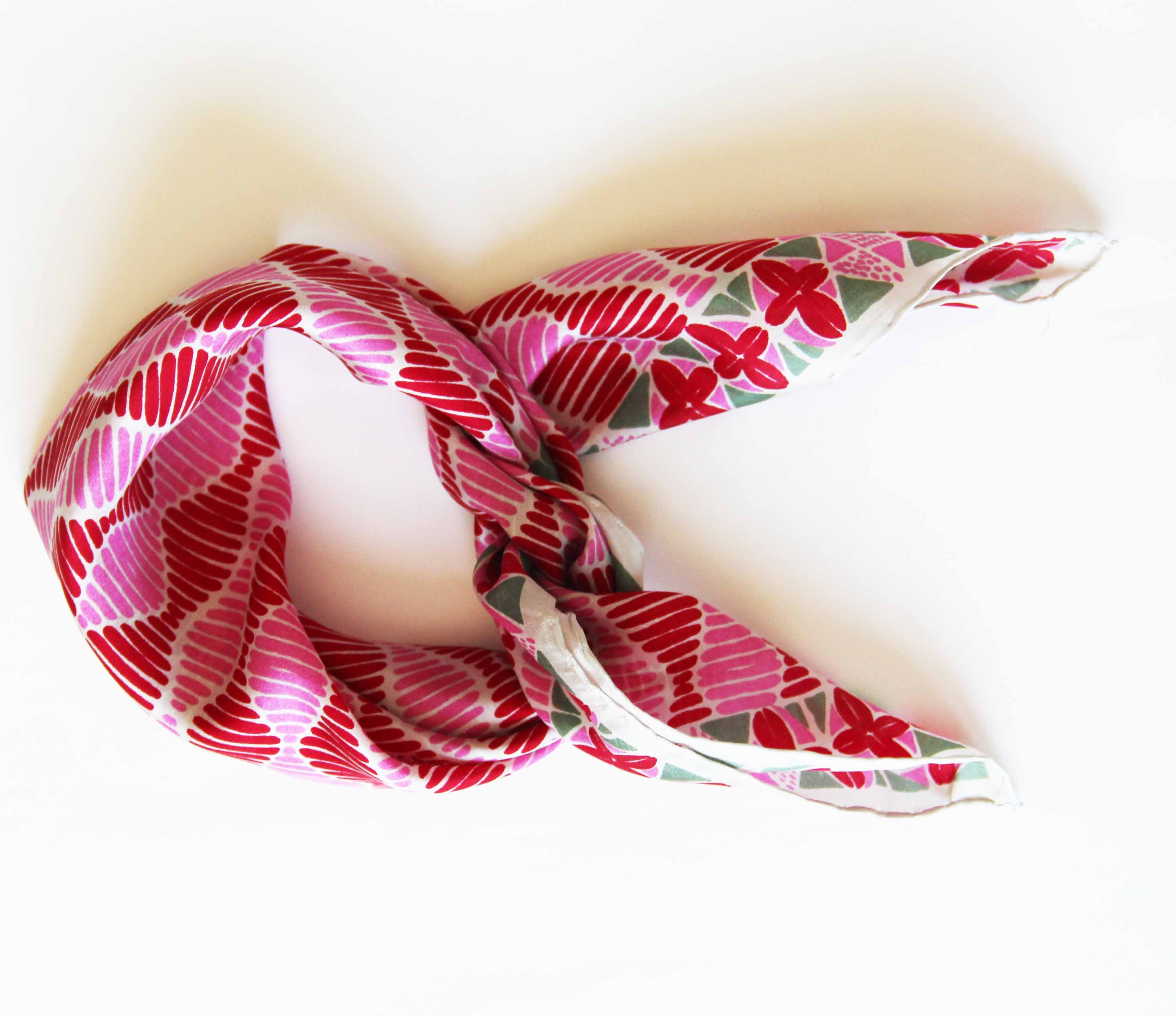 Mini Mopti Silk Scarf - Red