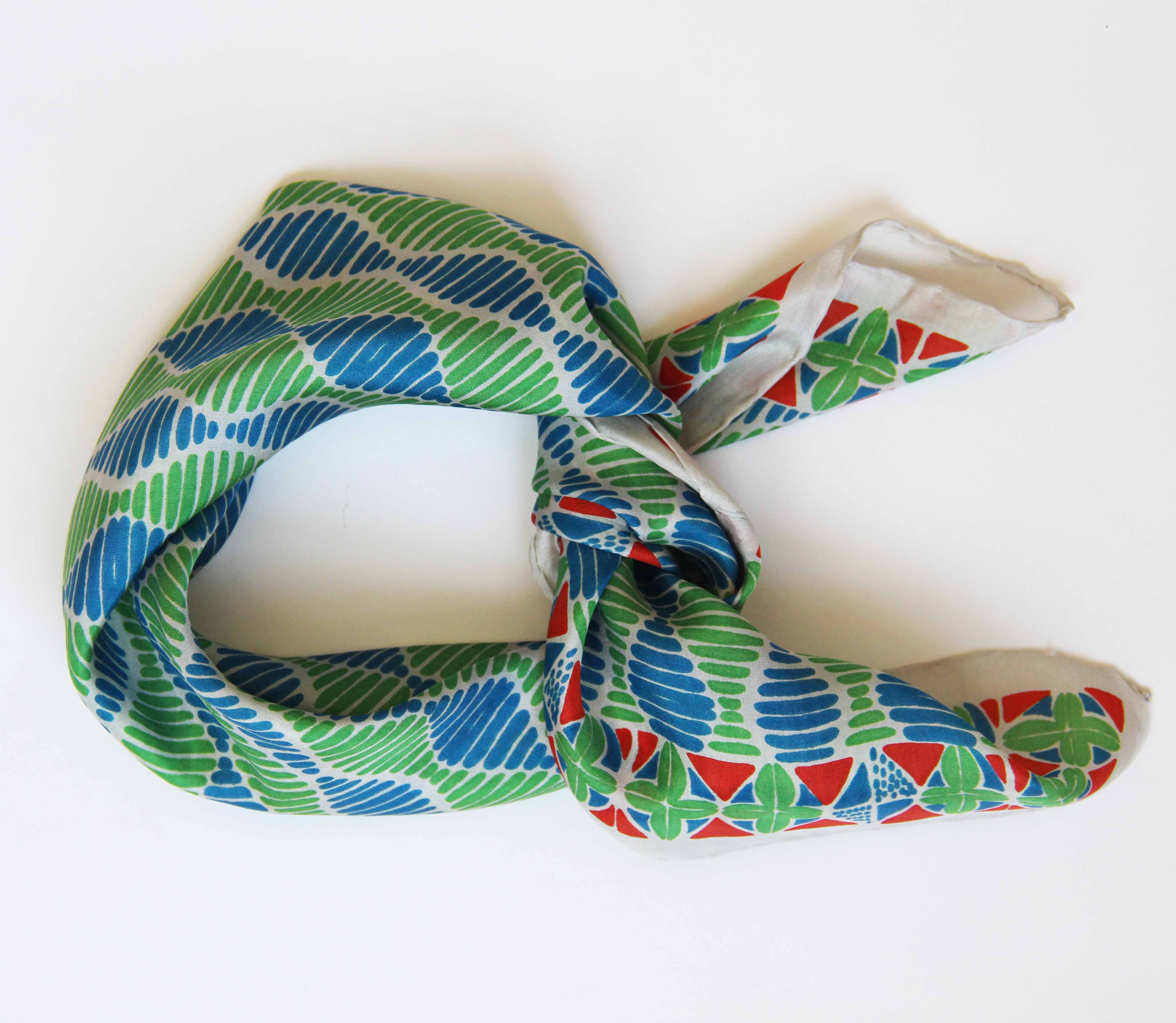 Mini Mopti Silk Scarf - Green