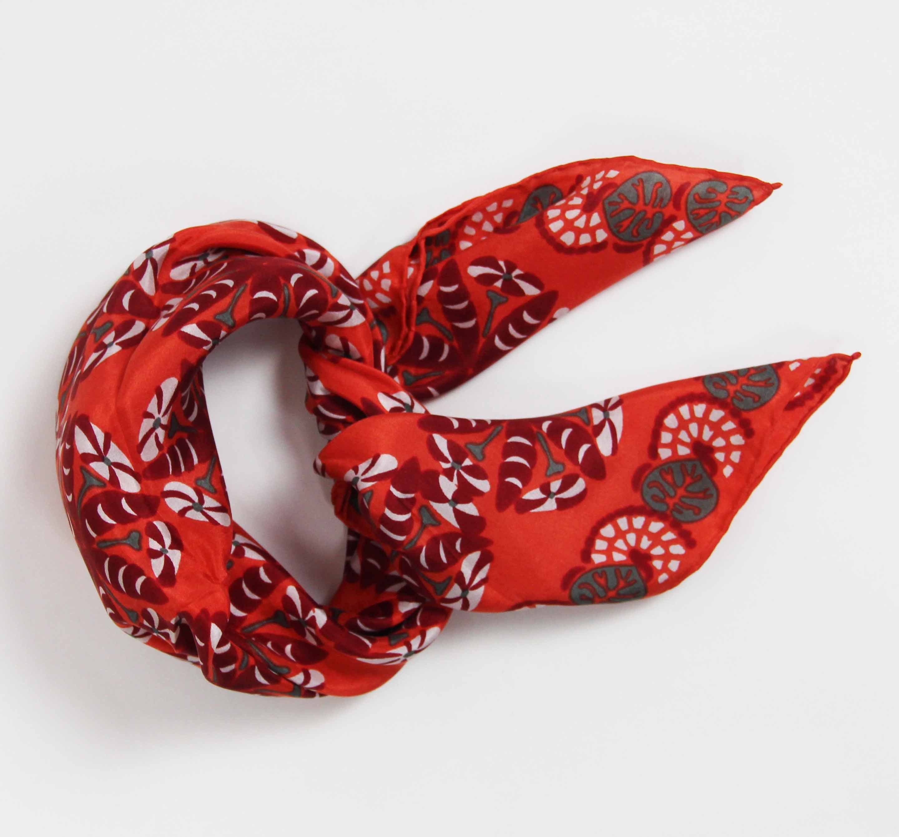 Mini Idole Silk Scarf - Orange