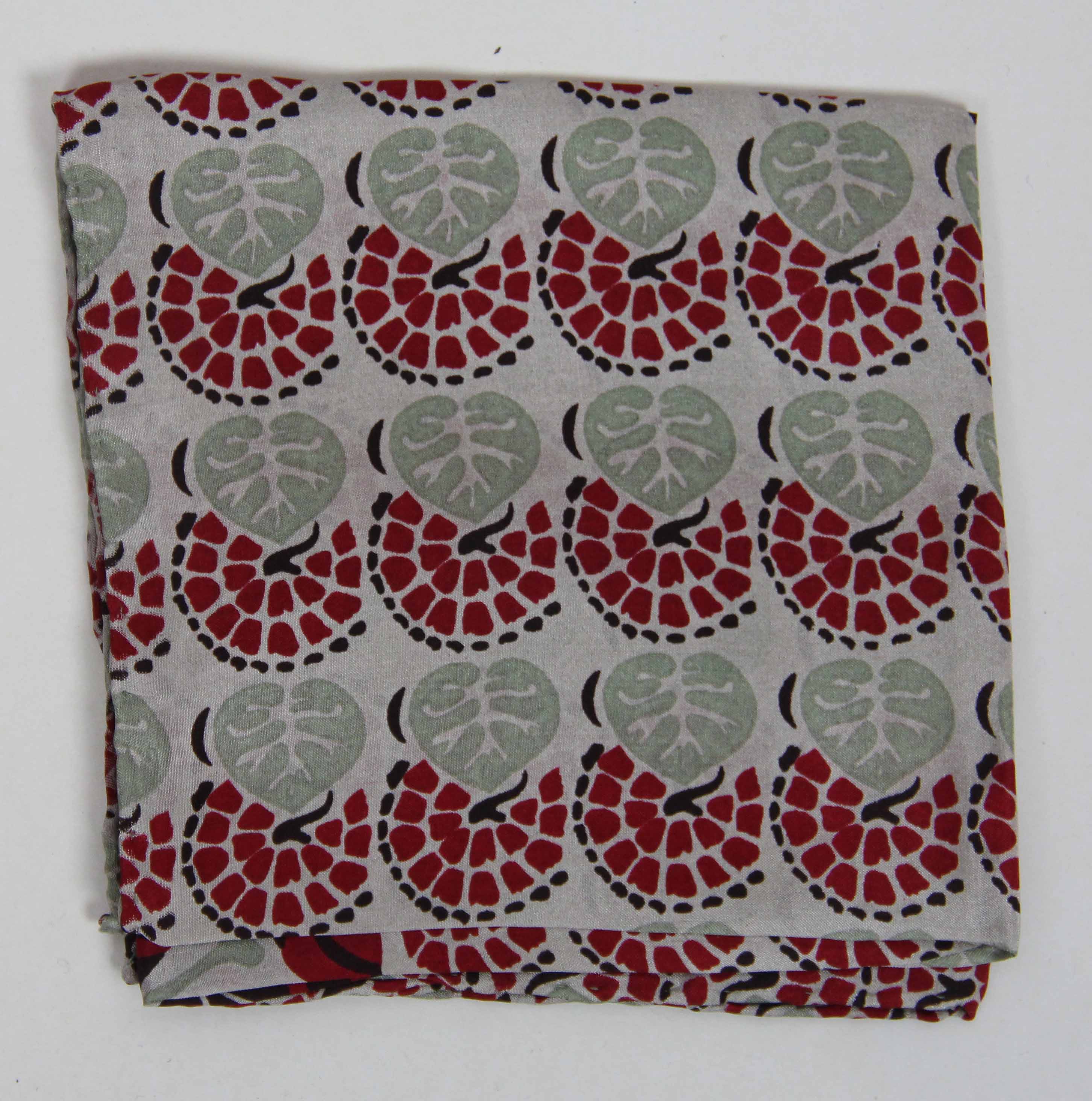 Mini Volubile Bordeaux Silk Scarf - White