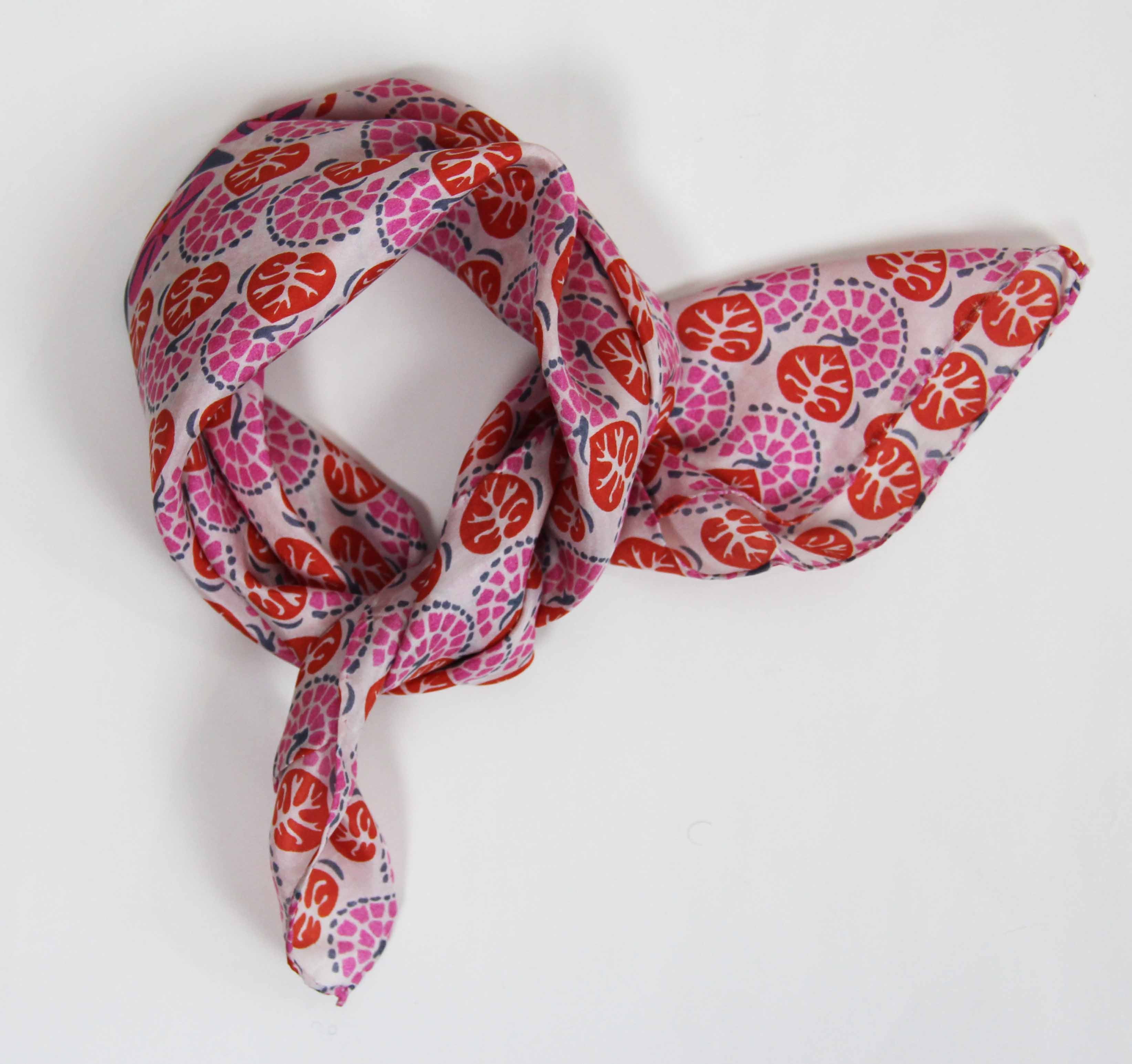 Mini Volubile Silk Scarf - Fuchsia