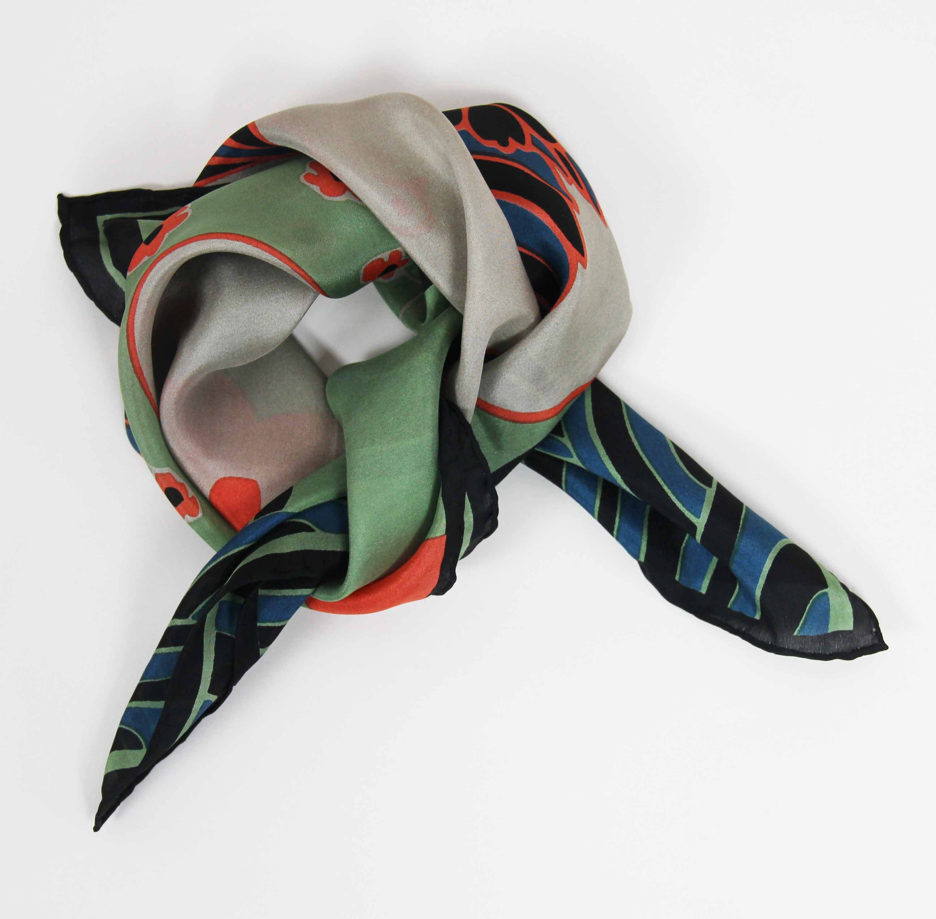 Mini Agami Silk Scarf - Coral