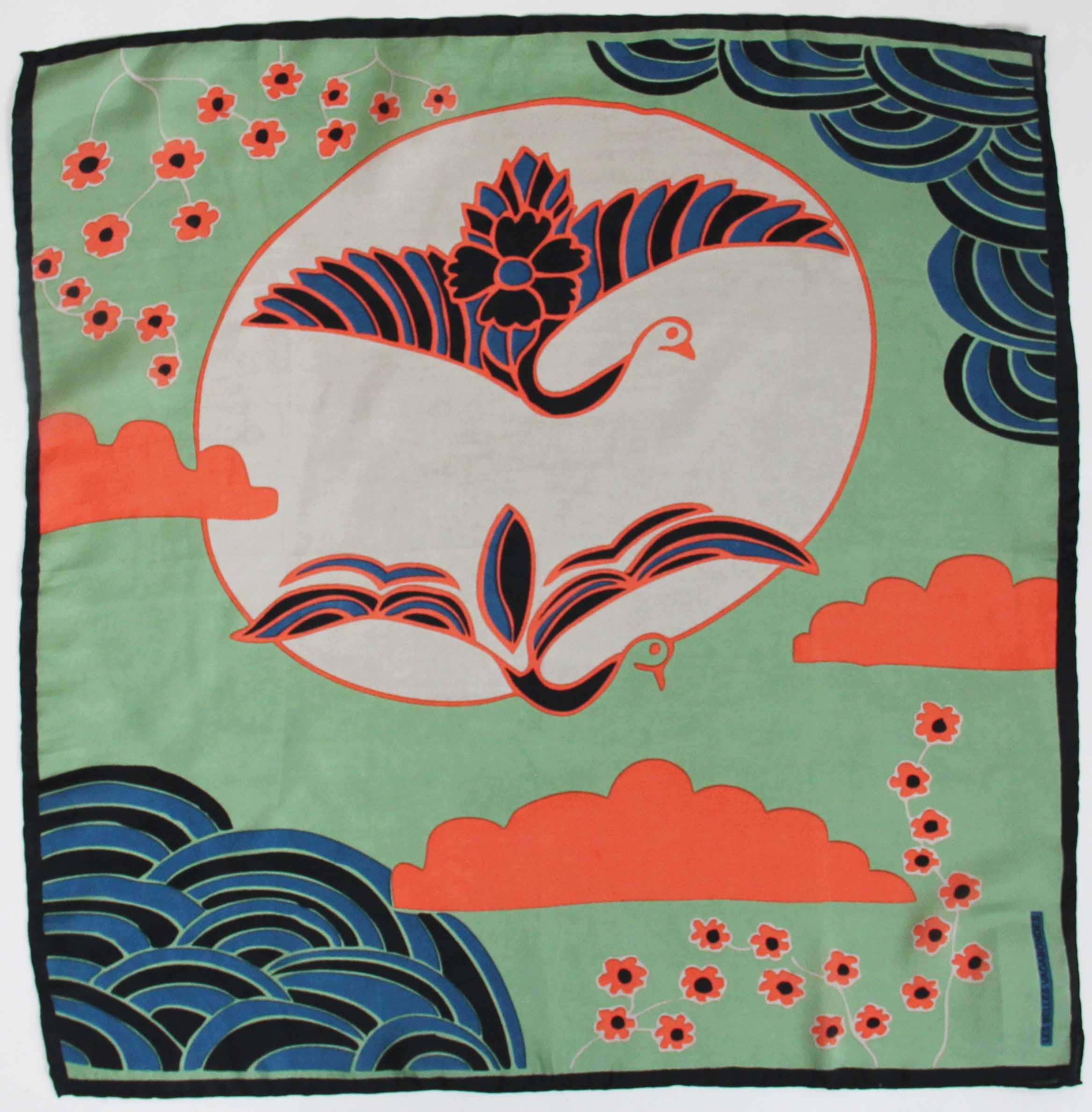 Mini Agami Silk Scarf - Coral