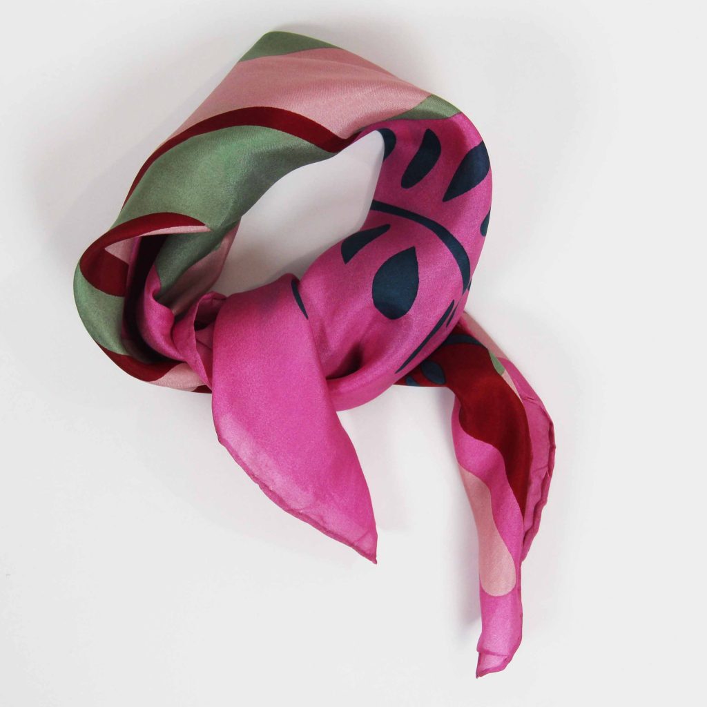 Mini Kasbah Silk Scarf - Fuchsia