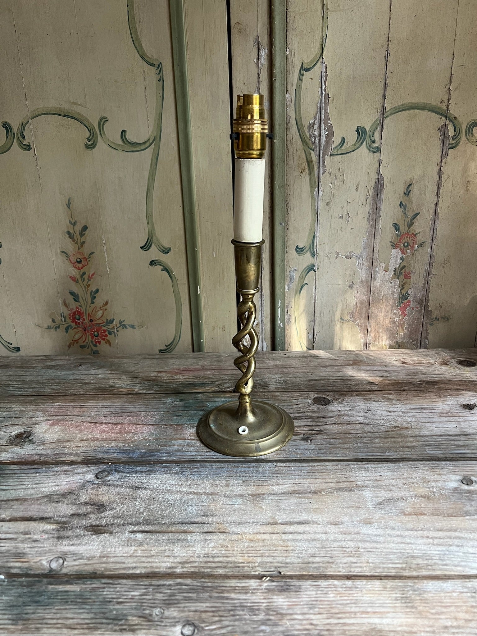 Brass Twist Lamp Base