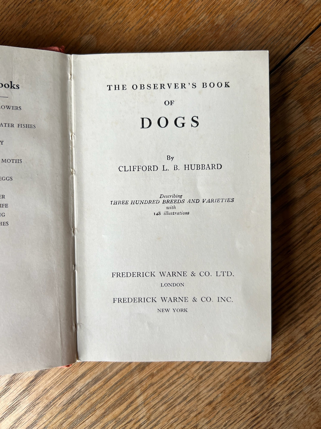 The Observer Book of Dogs. Clifford L.B. Hubbard