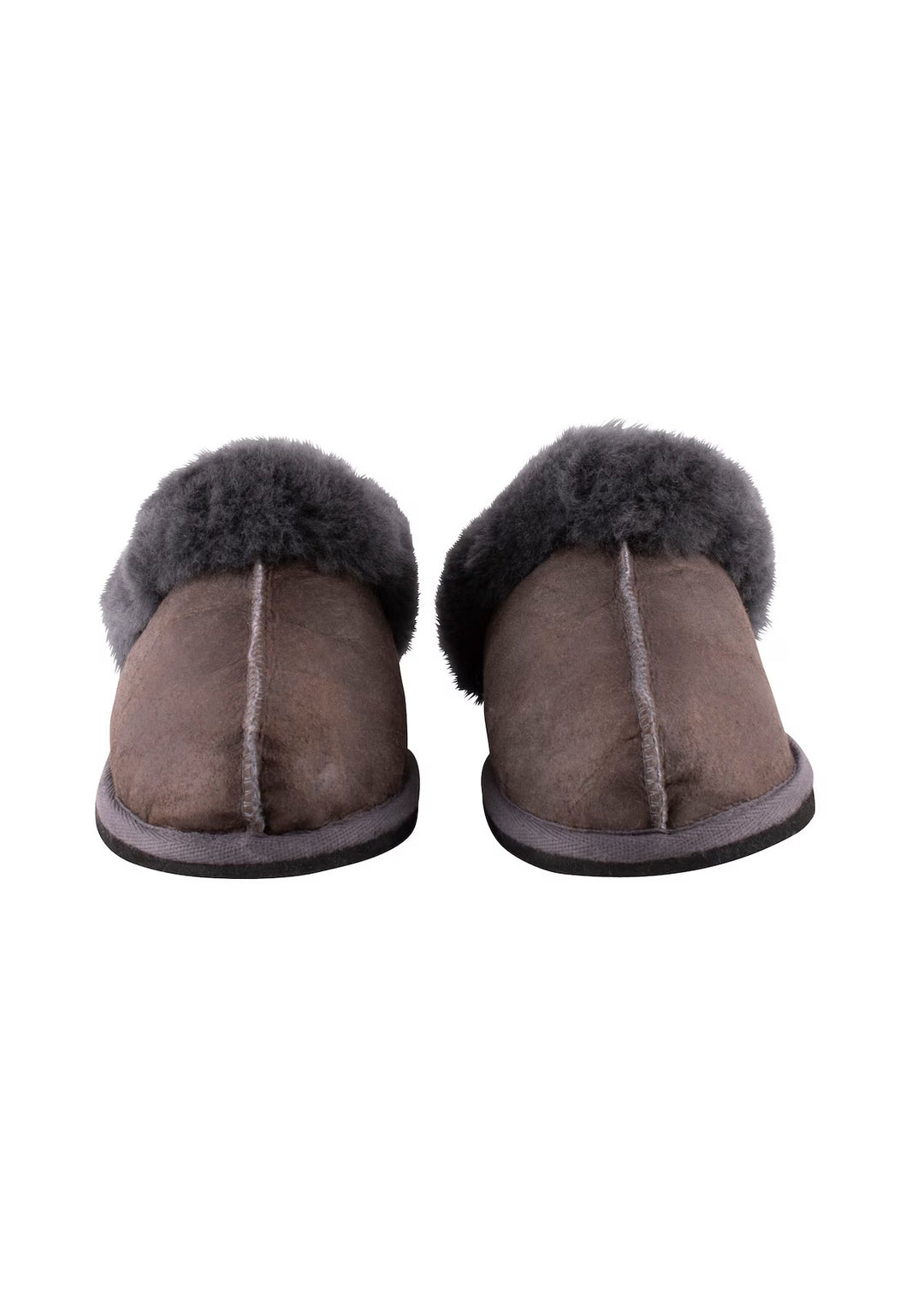 Jessica Sheepskin Slip On Slippers - Antique Asphalt