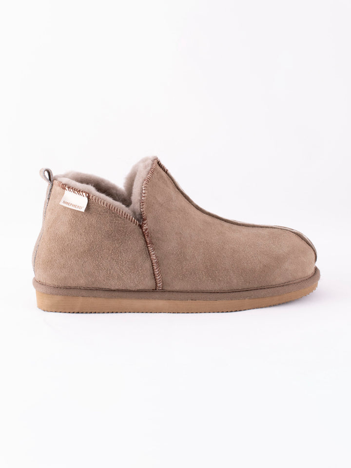 Annie Sheepskin Booties Slippers - Stone