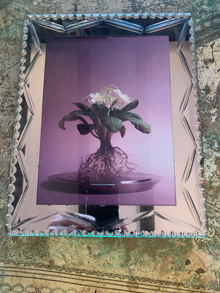 Antique Art Deco Mirrored Photograph Frame