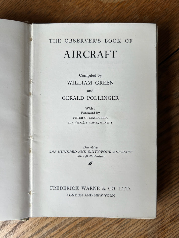 Observers Book of Aircraft. William Green and William Pollinger