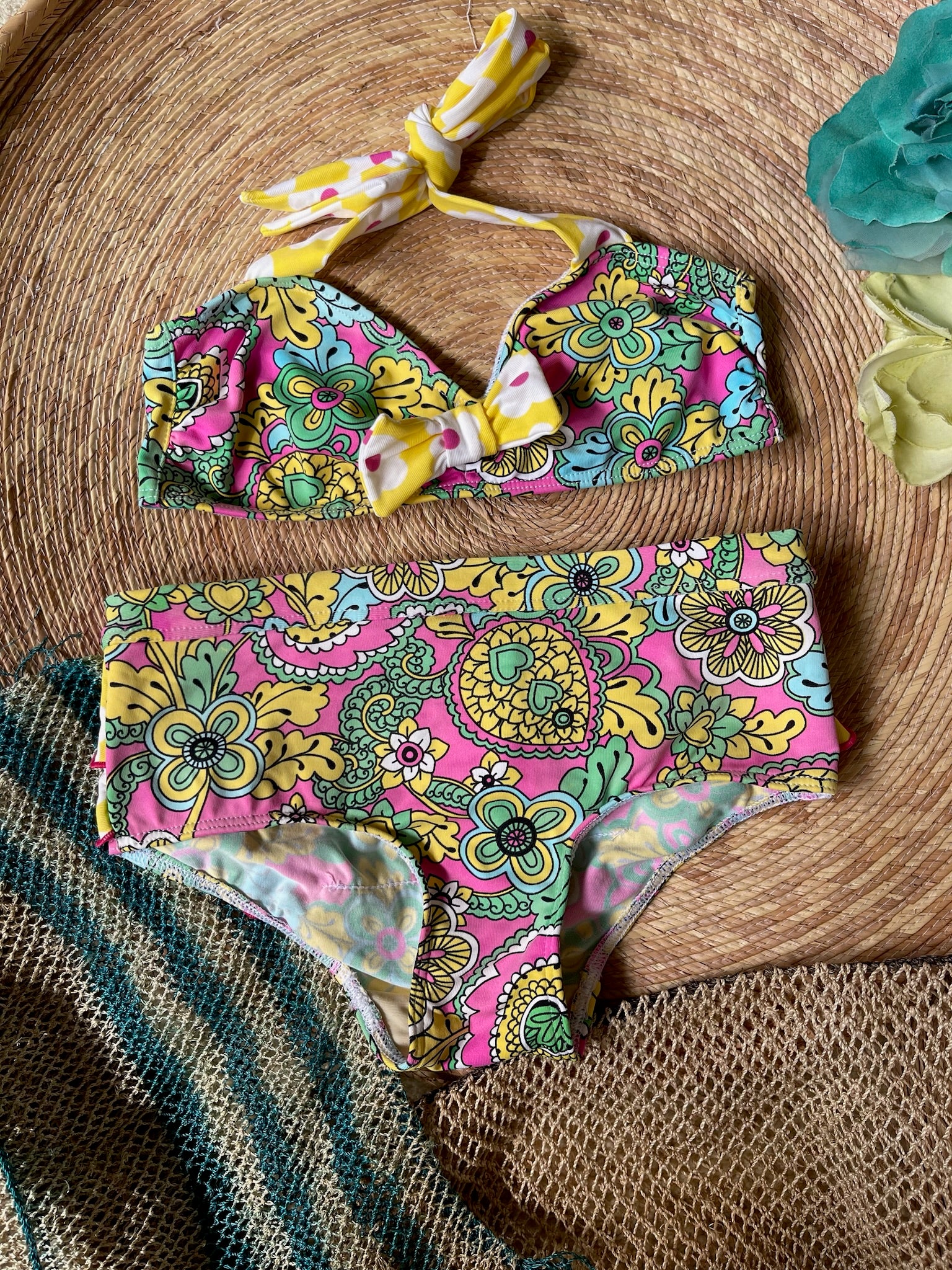 Pistol Panties Kids Floral Print Bikinis 