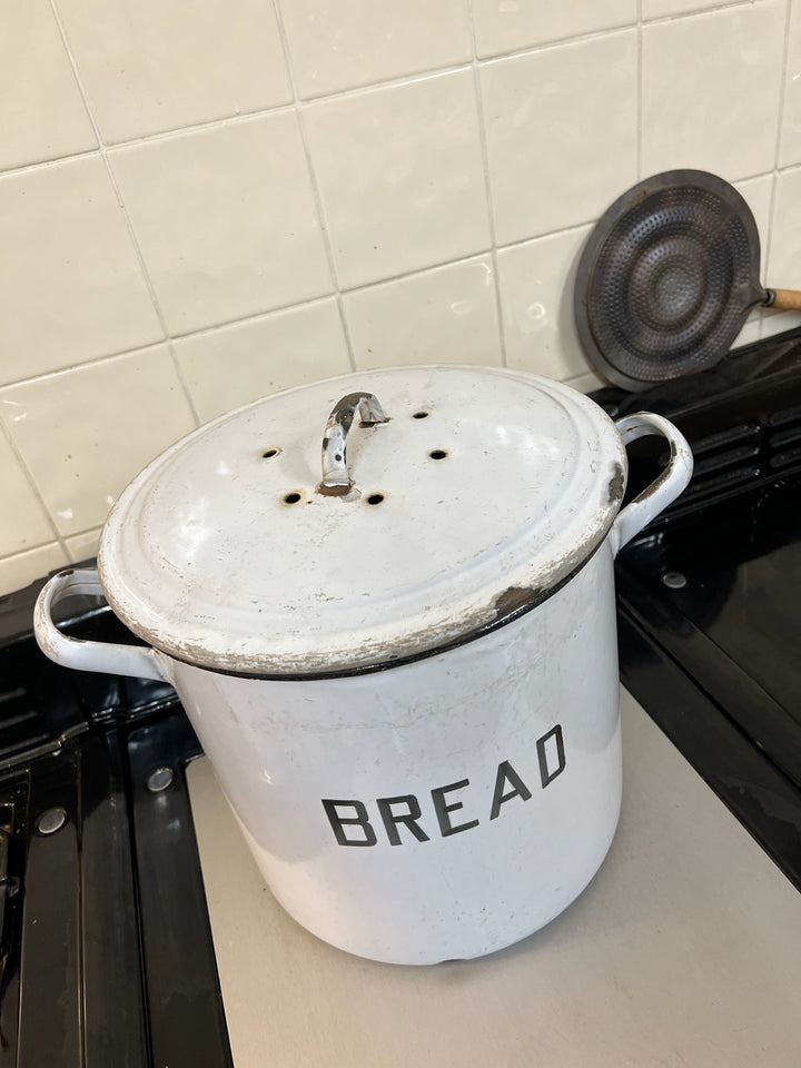 Vintage Enamel Bread Bin