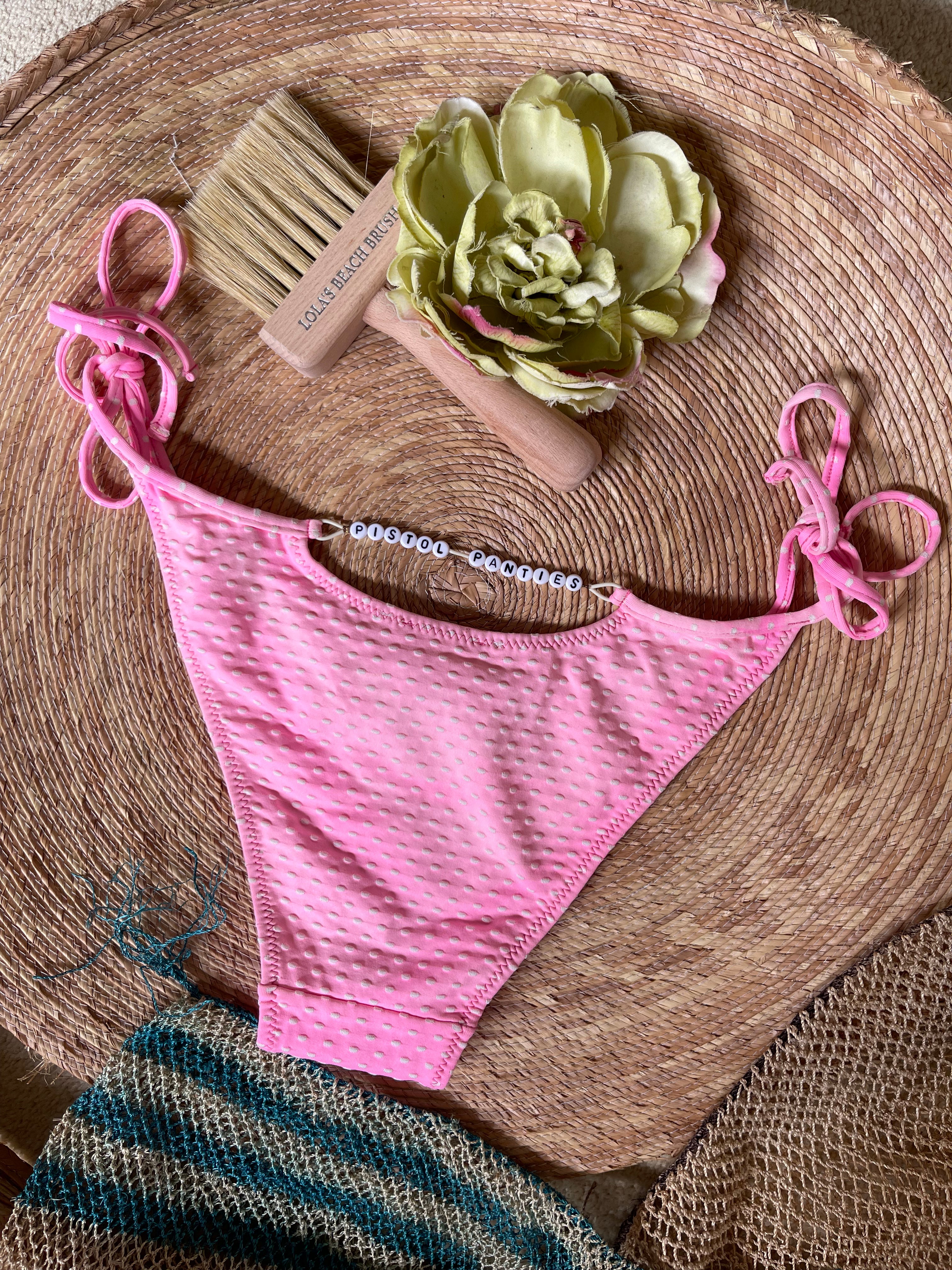 Pistol Panties Pink Polkadot Bikini Bottoms