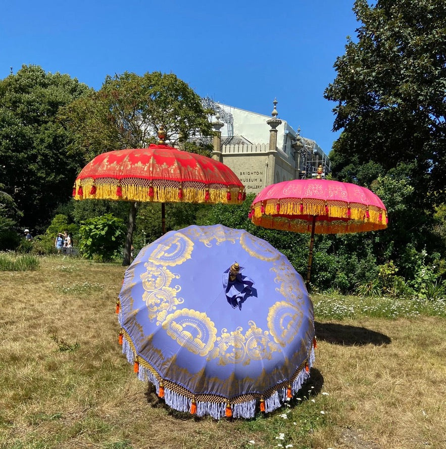 Lavender, Tangerine, & Gold Nirvana - Balinese Parasol