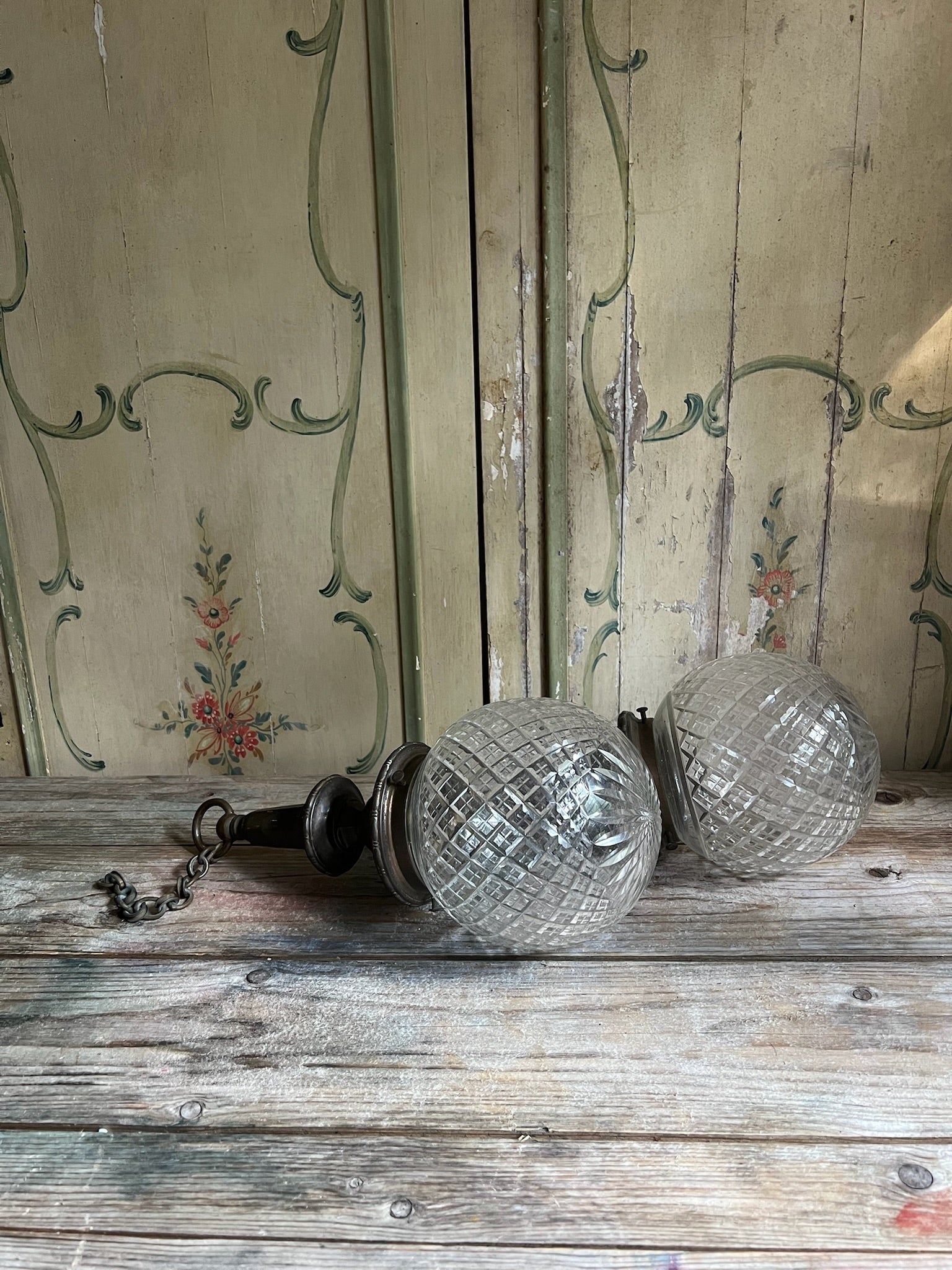 A pair of Edwardian Hanging Globes