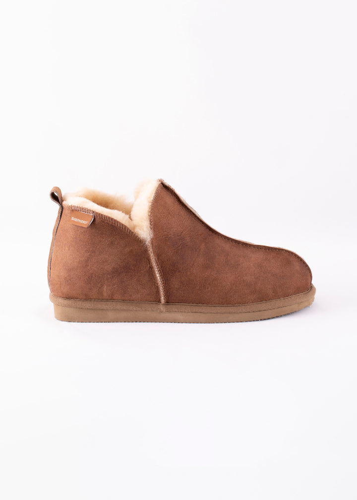 Annie Sheepskin Booties Slippers - Antique Cognac
