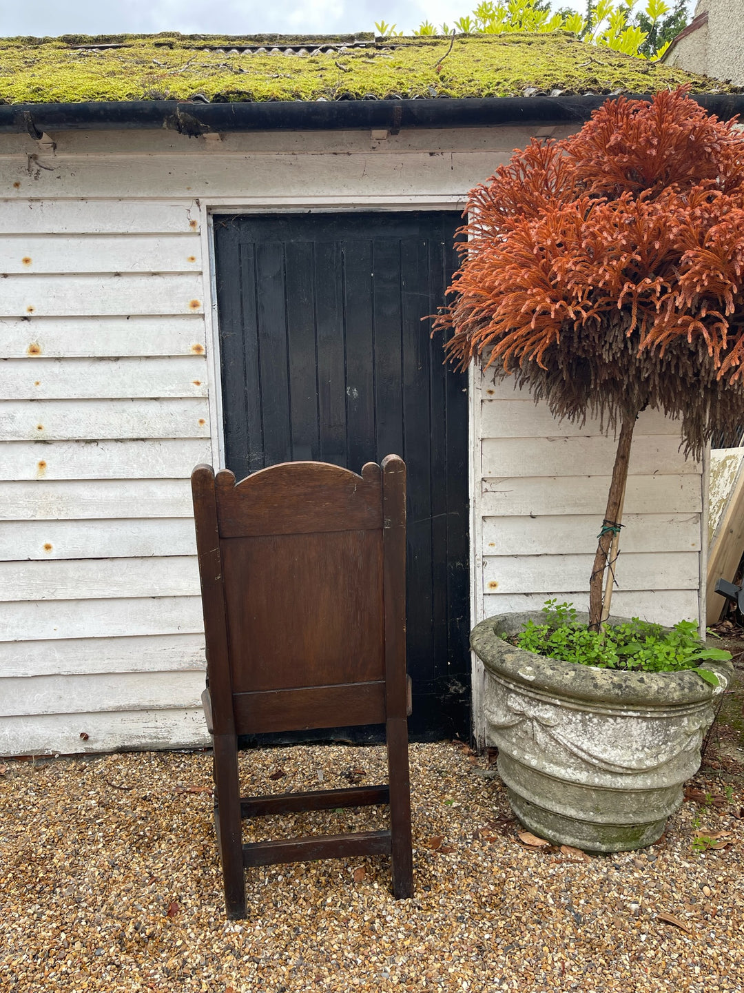 Antique Carved Greenman Wainscot Chair