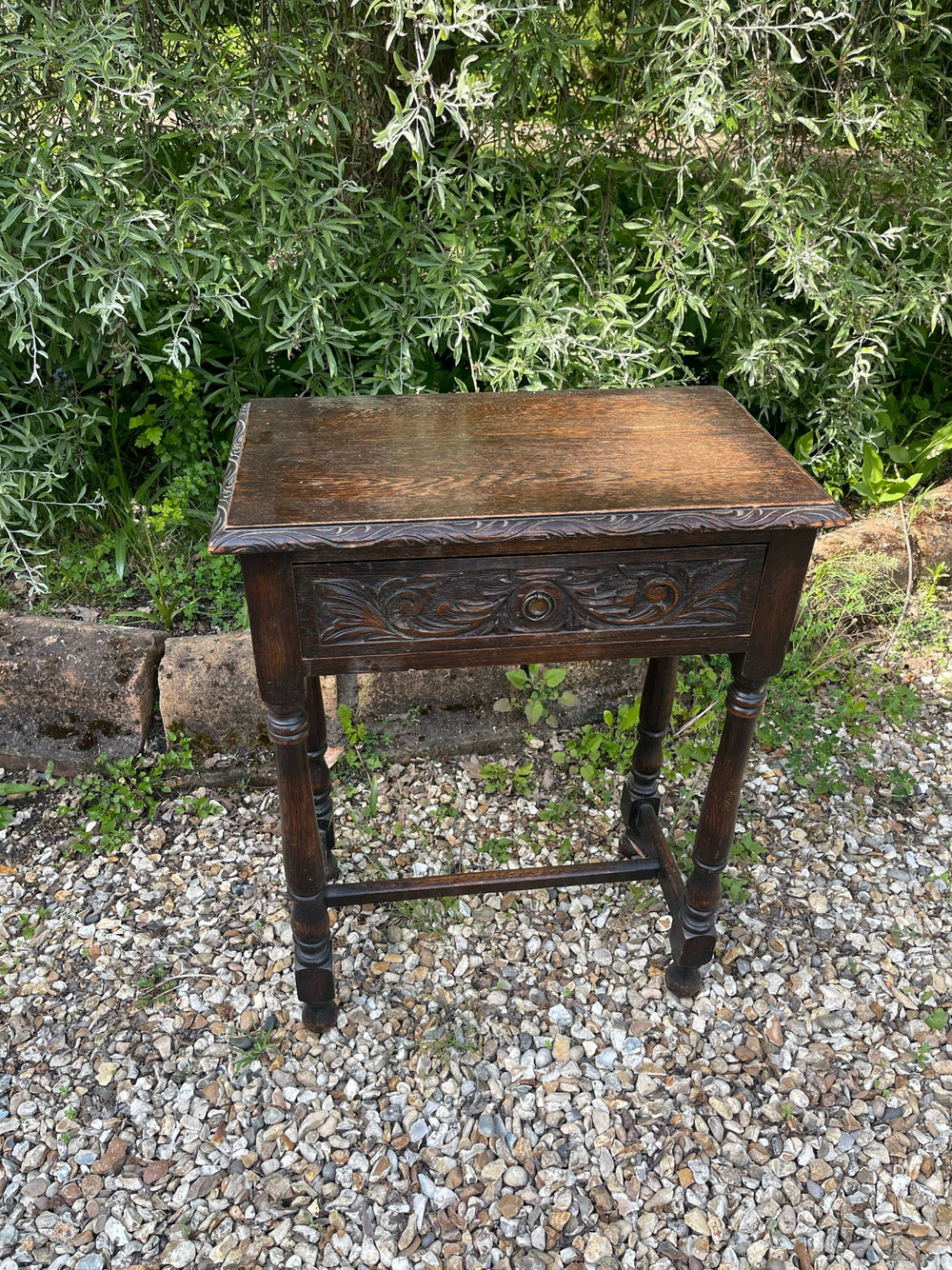 Antique Carved Side Table