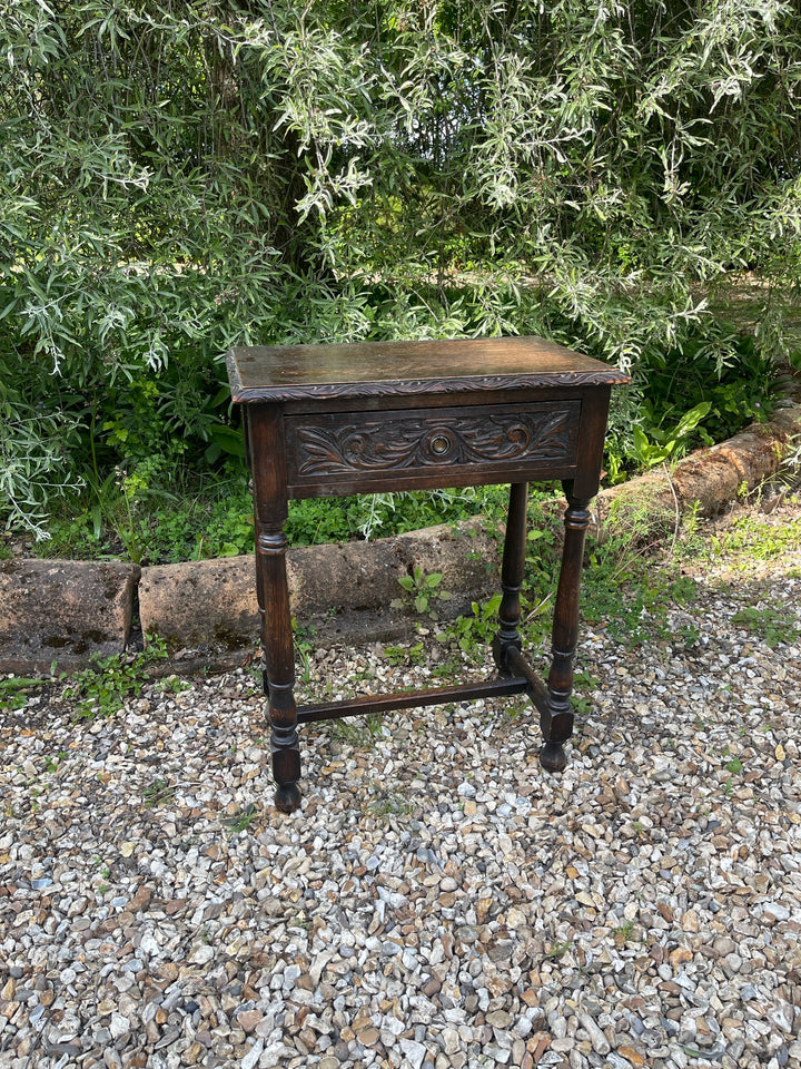 Antique Carved Side Table