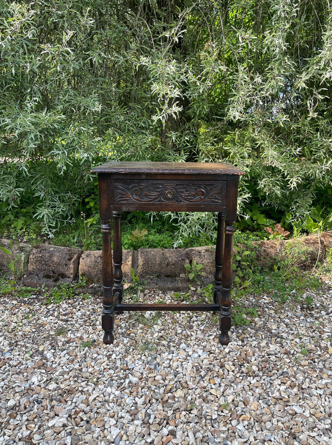 Antique Carved Side Table