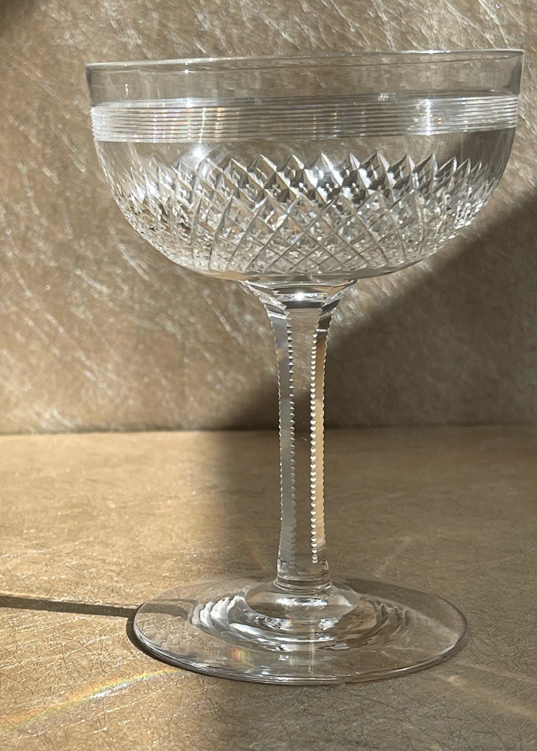 Antique Exquisite Cut Crystal Coupes
