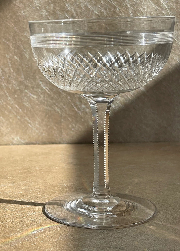 Antique Exquisite Cut Crystal Coupes