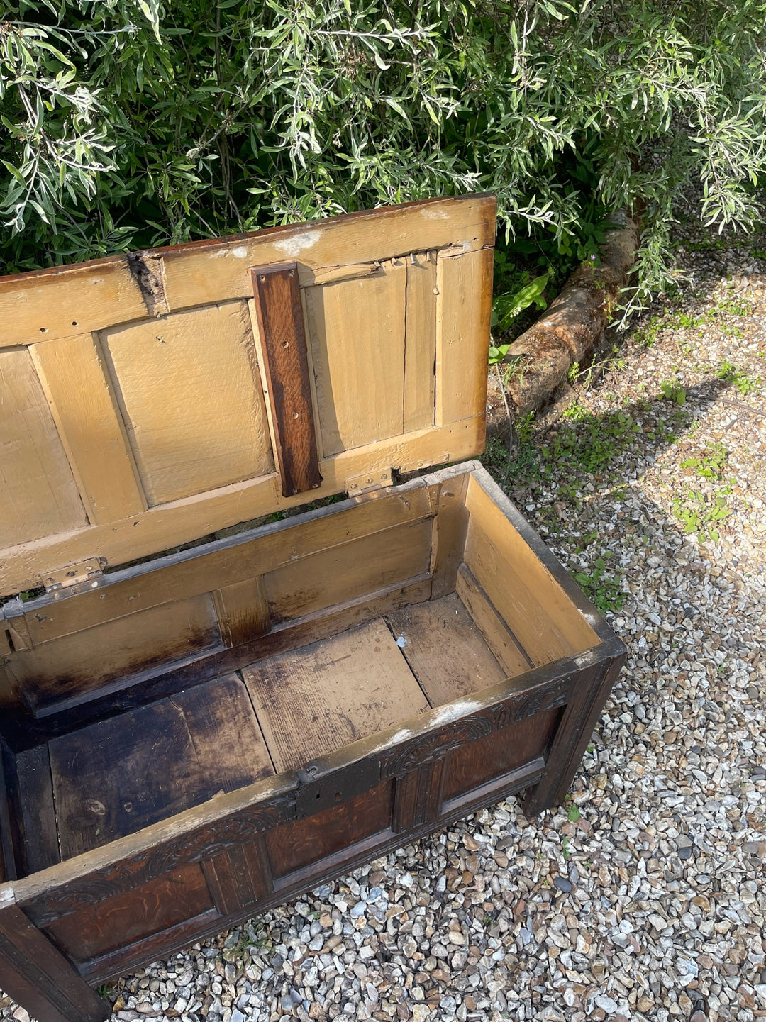 Antique Stained Oak Coffer