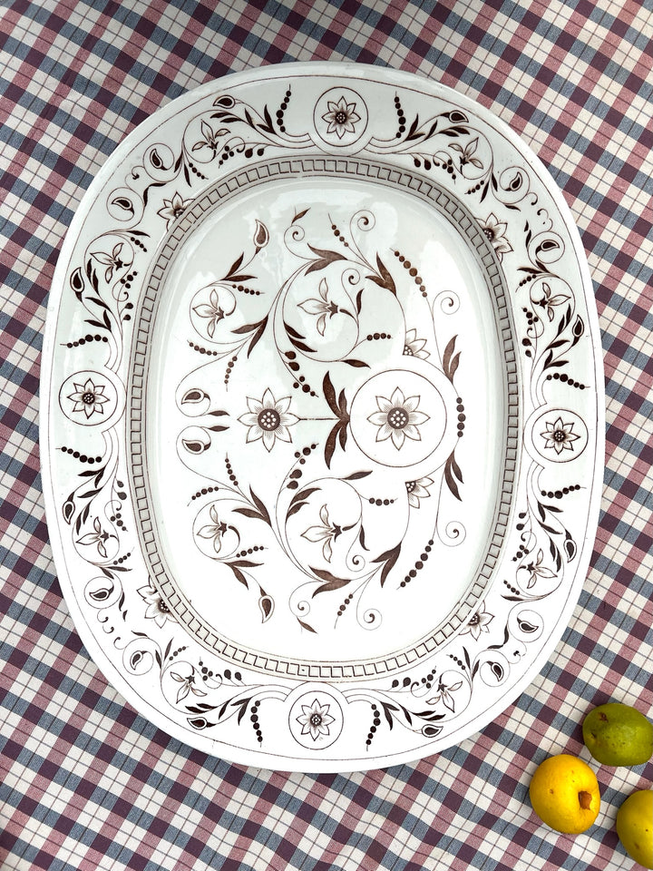 Antique Thomas and Frederick Booth Dresden Transfer Platter