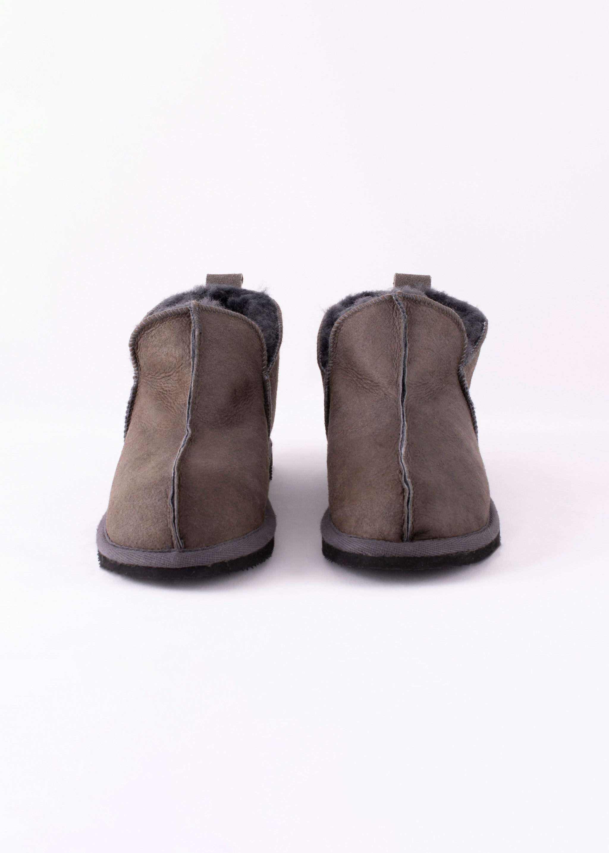 Anton Mens Sheepskin Boot Slippers - Antique Asphalt