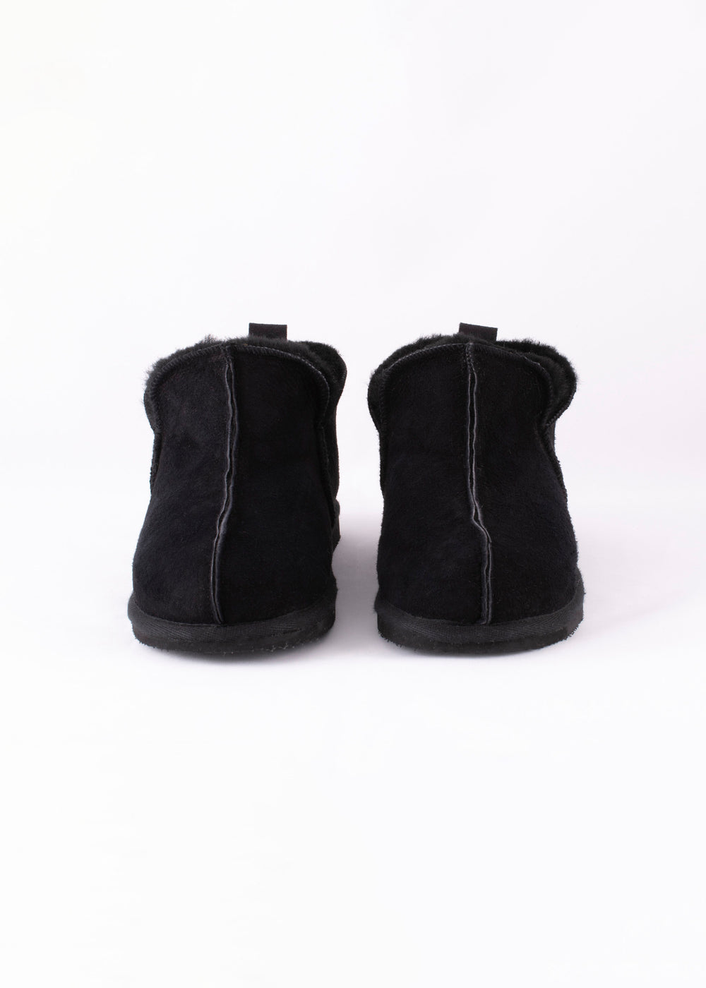 Anton Mens Sheepskin Boot Slippers - Black