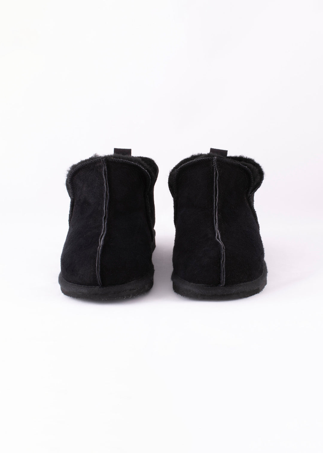 Anton Mens Sheepskin Boot Slippers - Black