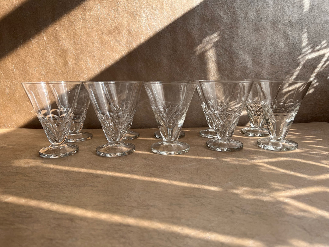 Art Deco French Cocktail Glass Set