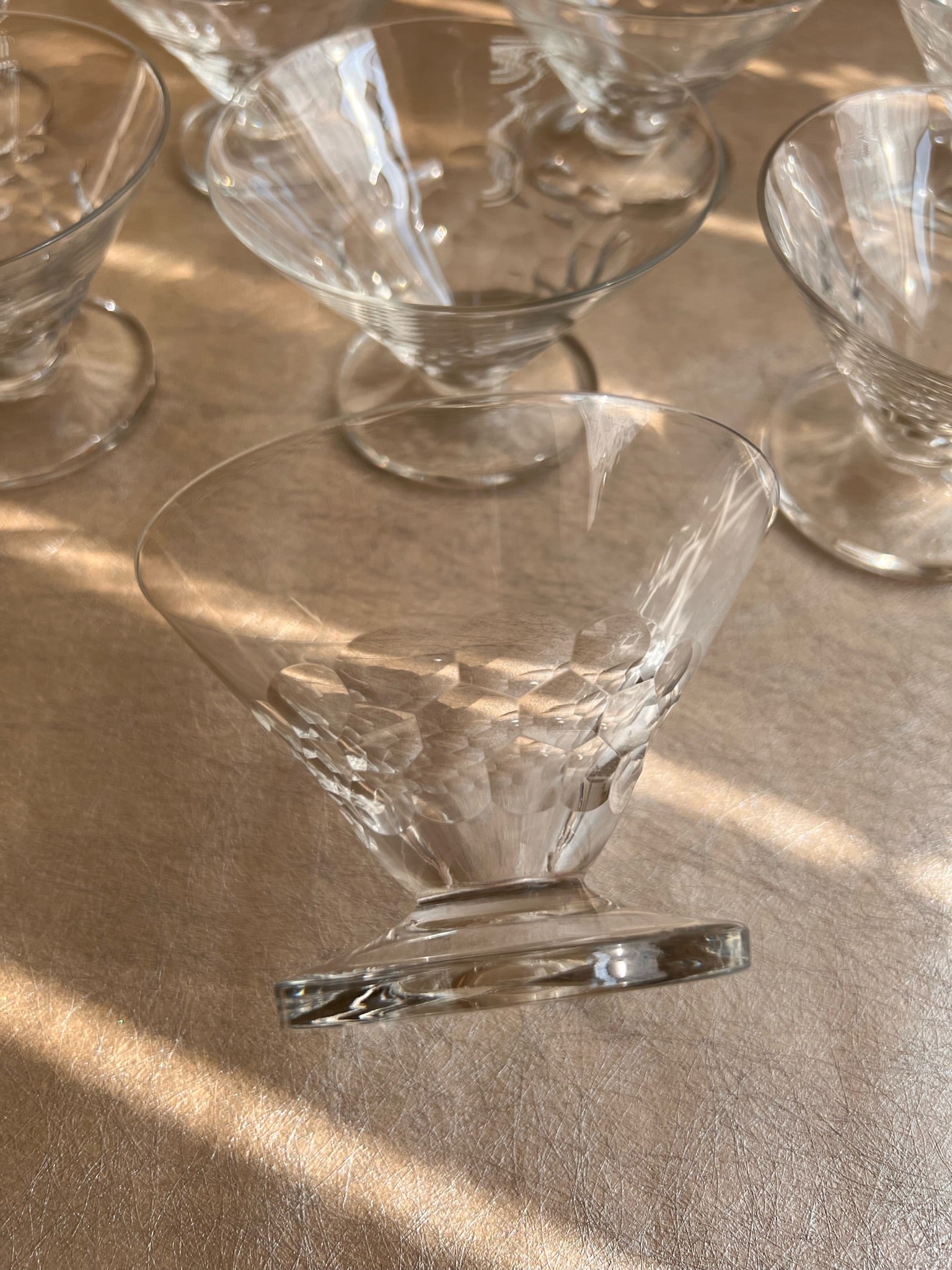 Art Deco French Cocktail Glass Set