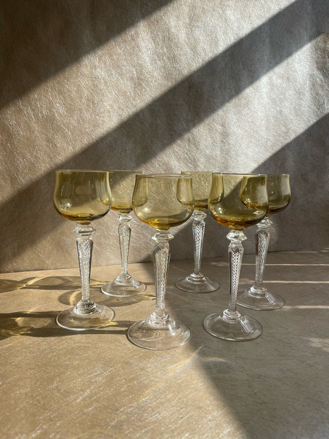 Art Nouveau French St Louis Air Twist Wine Glasses