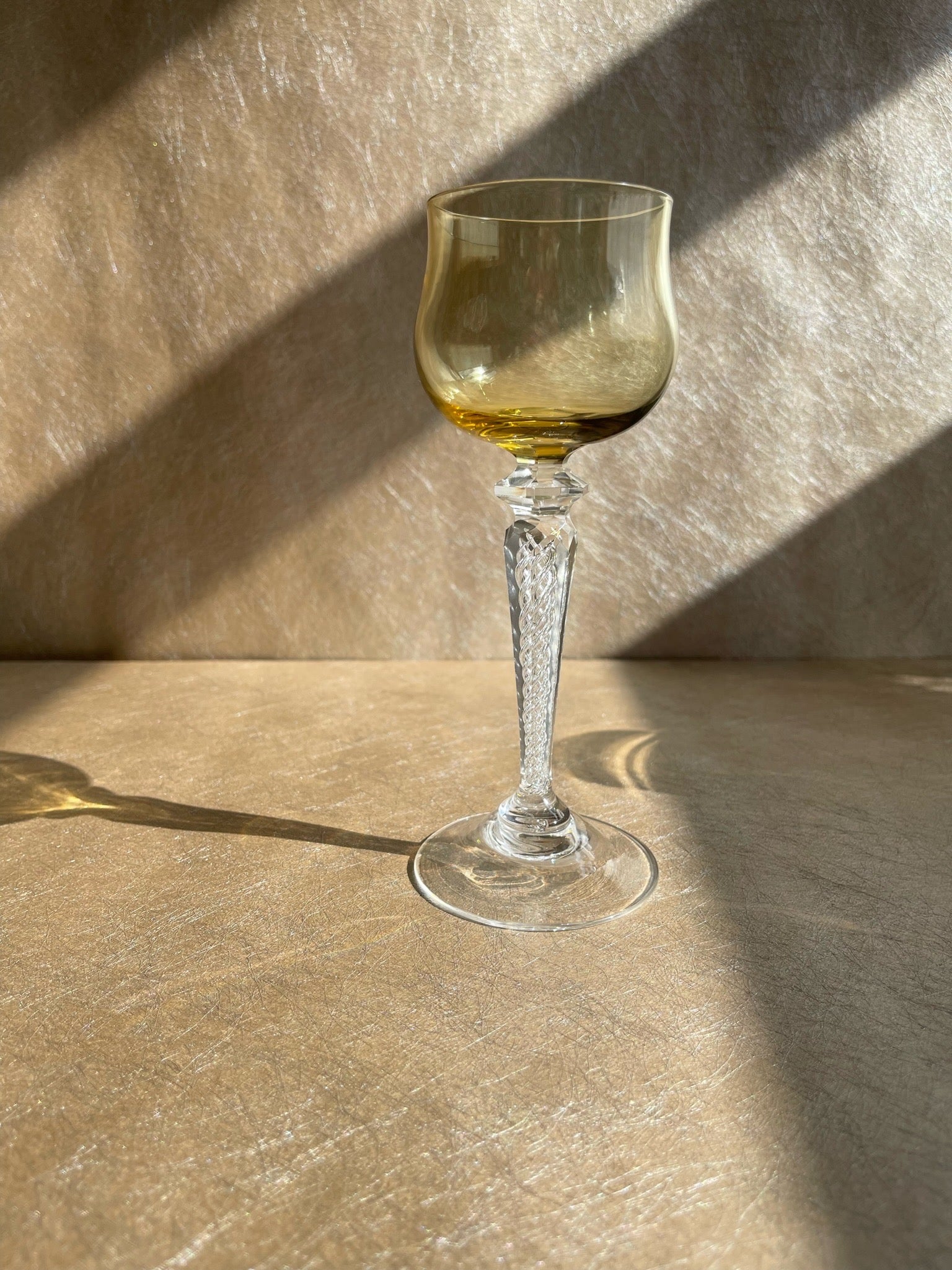 Art Nouveau French St Louis Air Twist Wine Glasses