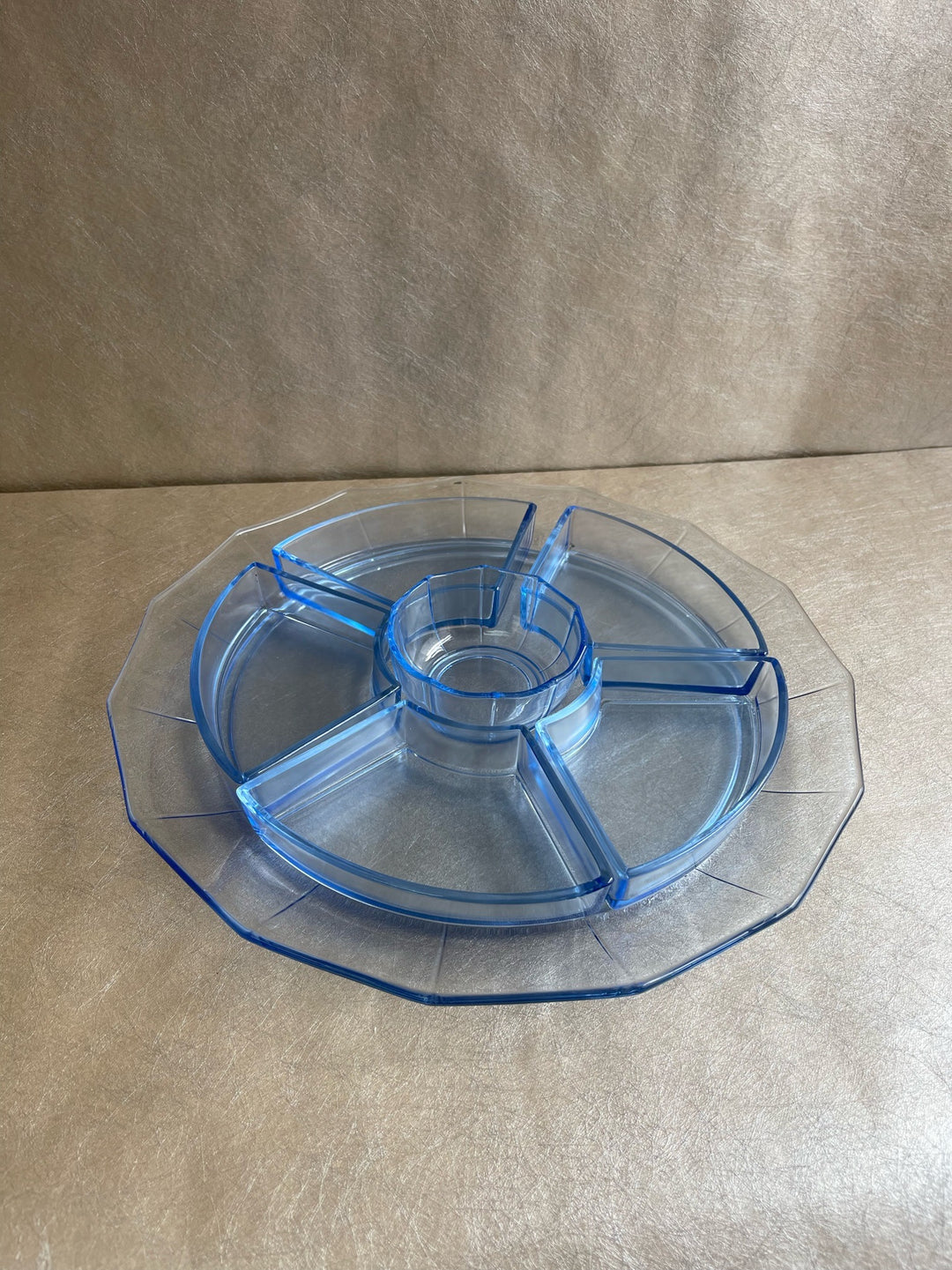 Azure Blue Fostoria Serving Tray