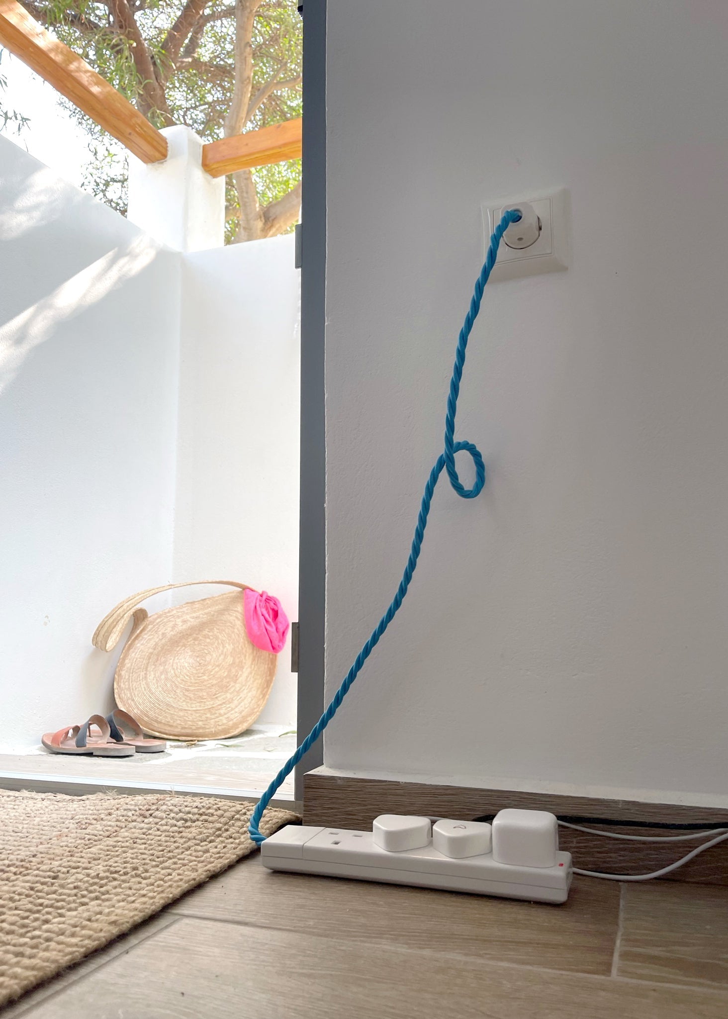 EU Travel Adaptor in White 4 Sockets