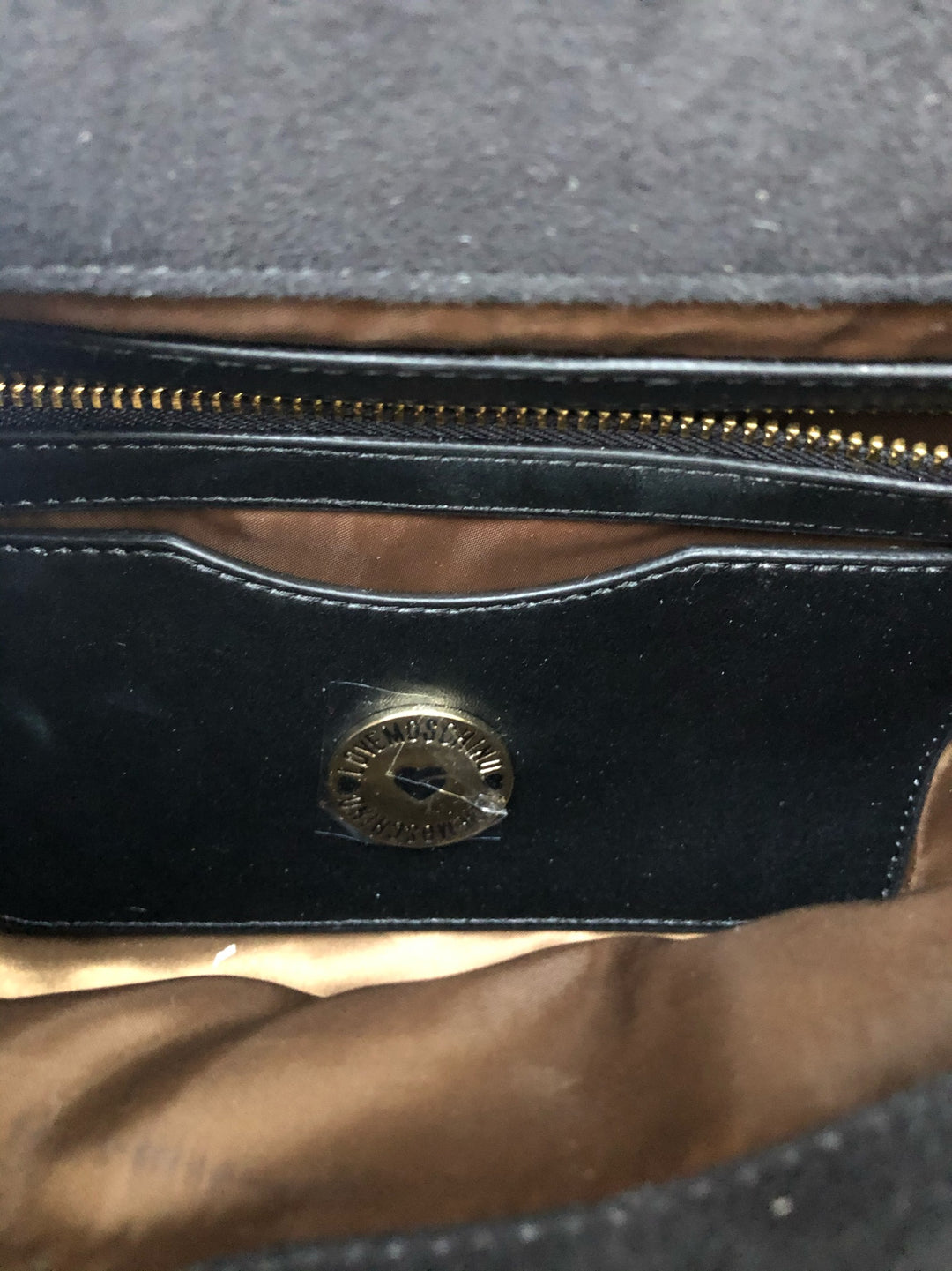 Love Moschino Black Leather Quilted Bag