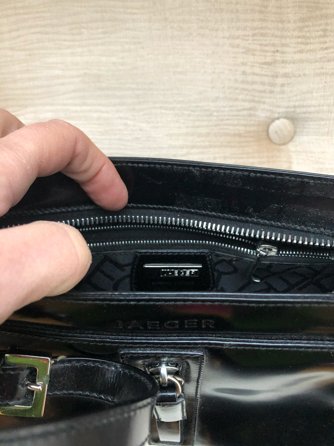 Jaeger Black Leather Shoulder bag
