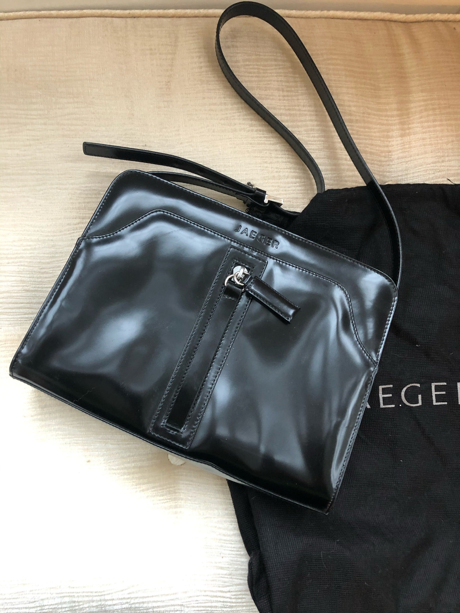 Jaeger Black Leather Shoulder bag