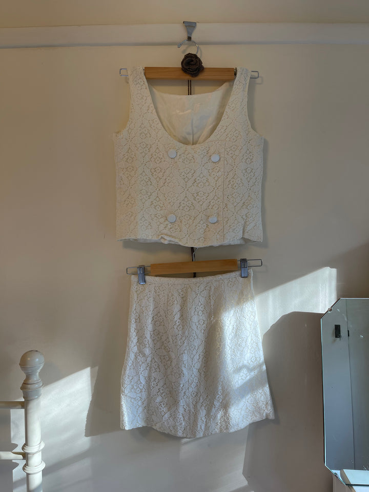 Vintage Cream Lace 2 Piece